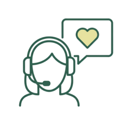 Icon for Free ongoing aftercare: counselling, legal support, donations.